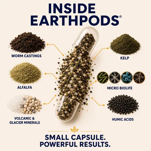 Miniatura 3 de 100 EarthPods - Estacas de fertilizante orgánico premium y bio para vegetales – Fórmula especial de alimento orgánico para plantas para hierbas