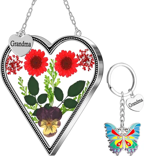 Miniatura 24 de KY &BOSAM - Atrapa luz de vitral con mariposa de color, con la frase A special teacher. Campanilla para el viento, como regalo para la profesora