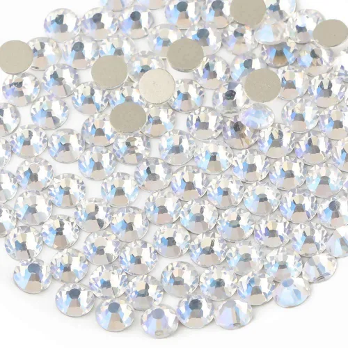 Miniatura 17 de Beadsland 1440 diamantes de imitación de cristal con parte trasera plana, gemas redondas, ámbar, SS3, 0.047-0.055 in