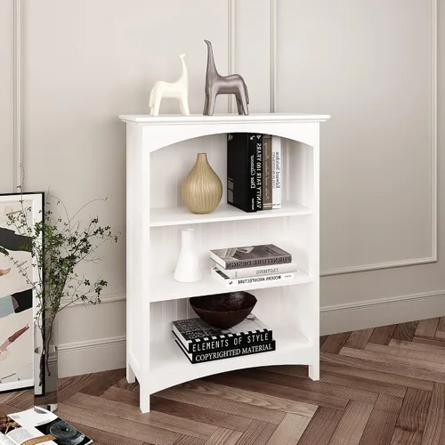Miniatura 2 de eHemco Estantería de 3 niveles con 2 soportes arqueados, 40 pulgadas, color blanco