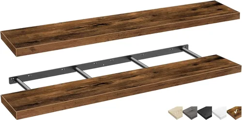 Miniatura 28 de QEEIG Estantes flotantes para pared de 23.6 pulgadas de largo, estante montado en la pared, baño, cocina, sala de estar, dormitorio, granja, A.