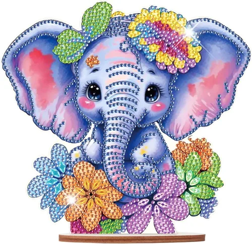 Miniatura 12 de Kits de adornos de escritorio de pintura de diamante para adultos, ángel mamá, sosteniendo bebé, arte de diamante por números, decoraciones