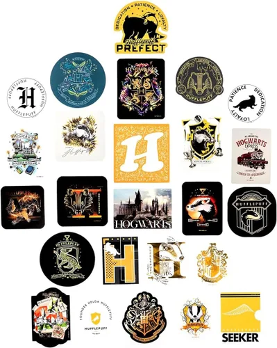 Miniatura 3 de Conquest Journals Harry Potter - Juego de 50 calcomanías de vinilo Hufflepuff impermeables y resistentes a los rayos ultravioleta, ideales