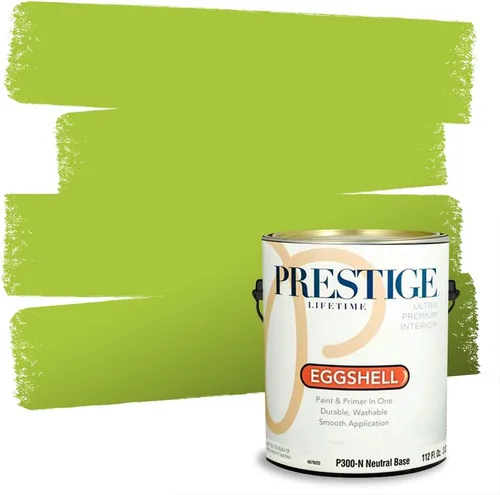 Miniatura 111 de PRESTIGE Pinturas Pintura interior e imprimación en uno, 1 galón, cáscara de huevo, aventura