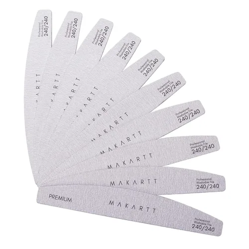 Miniatura 12 de Makartt Lima de uñas – Tablas de esmeril de grano 180/240 para uñas, 2 limas de uñas de doble cara para preparación y pulido de uñas naturales, kit