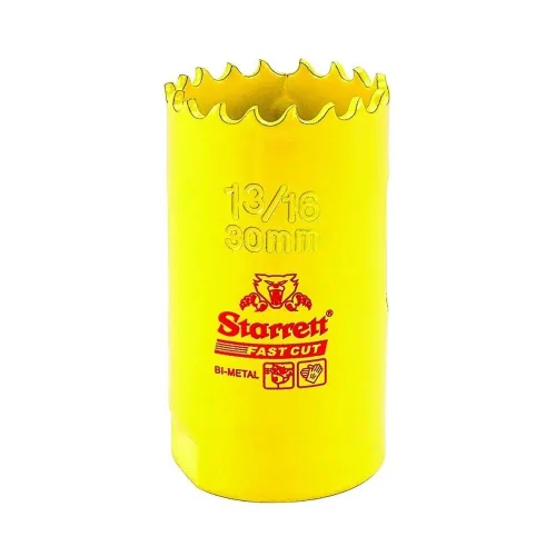 Miniatura 28 de Starrett FCH0100-G - Sierra de agujero recto de corte rápido bimetálica con dientes HSS resistentes a la abrasión, ideal para cortar metal, acero