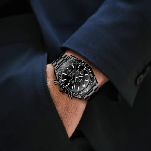 Miniatura 3 de BY BENYAR - Reloj para hombre, cronógrafo analógico de cuarzo, impermeable, luminoso, de diseñador, relojes de pulsera para hombre, para negocios