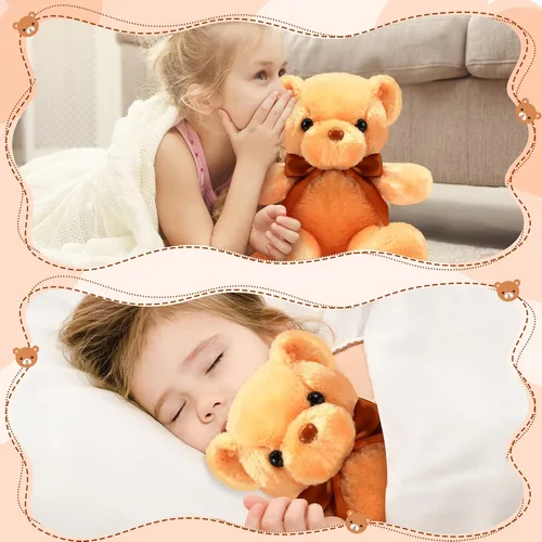 Miniatura 5 de Skylety - 10 piezas de osos de peluche, paquete de animales de peluche suaves con lazo de cinta para regalo, boda, fiesta de despedida de soltera