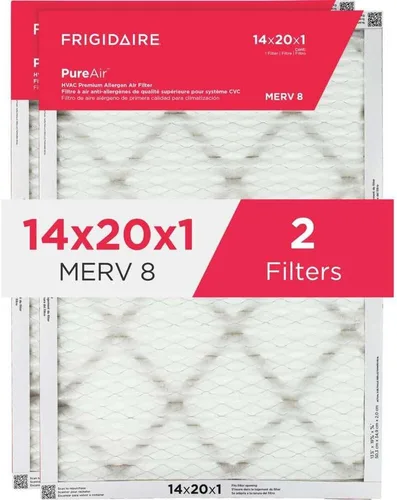Frigidaire PureAir® 14x20x1 MERV 8 - Filtro de aire para HVAC - Paquete de 2