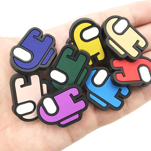 Miniatura 5 de JunxinGYL 42 piezas de dijes para zapatos, pulsera con agujeros, accesorios para niños, niñas, adolescentes y adultos, recuerdos de fiesta de Among