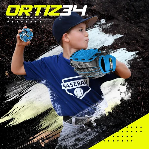 Miniatura 2 de Ortiz34 Youth T-Ball Set, 25” Signature Aluminum T-Ball Bat with -10 Drop, Foam Core T-Ball, 9” Lightweight Youth Glove, Vibrant Graffiti Print