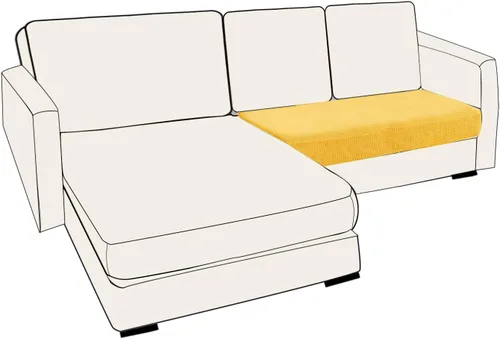 Miniatura 17 de UNBBRRL Fundas de cojín de asiento para sofá, elásticas, funda de cojín individual para sofá, fundas de cojín para sofá, fundas de héroe protegen