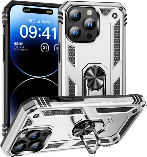 Miniatura 7 de Korecase Funda para iPhone 8, protección de cámara, armadura militar, doble capa, soporte compatible con iPhone 6 6s y iPhone 7 8, color negro