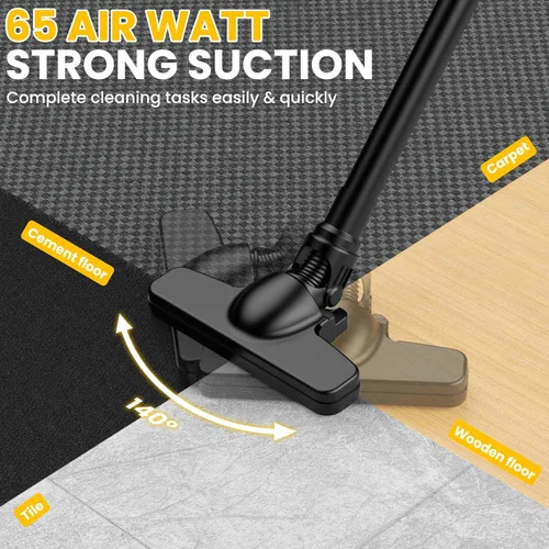 Miniatura 5 de Aspiradora inalámbrica para batería Dewalt de 20 V, aspiradora de mano ligera 5 en 1 con potente motor de 500 W, aspiradora de mano portátil de 46
