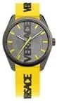 Miniatura 6 de Versace V-Vertical Collection Reloj de lujo para hombre con correa amarilla con una caja de metal IP y esfera gris, Gris, V-Vertical