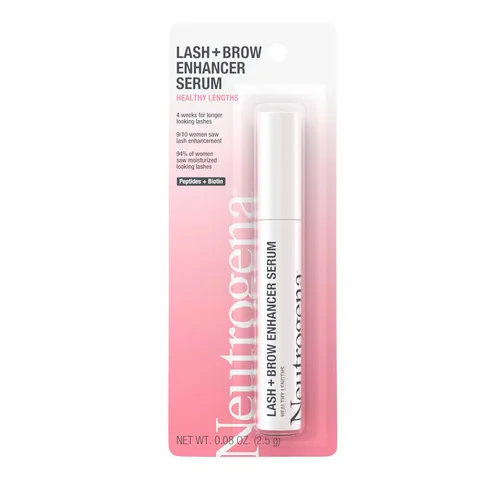 Neutrogena Suero saludable para pestañas y cejas para adultos unisex formulado con biotina y péptidos; suero nutritivo y acondicionador para mejorar