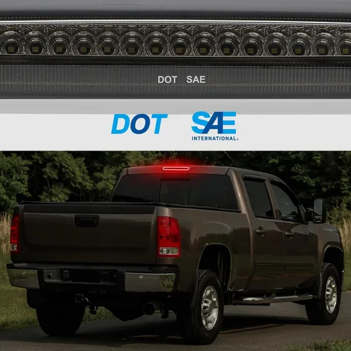 Miniatura 7 de Tercera Luz de Freno LED Compatible con Silverado Sierra 2007-2013 1500 2500 3500 1500HD 2500HD 3500HD 3ra Luz de Freno, Luz de Parada Central