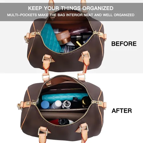 Miniatura 6 de Doxo Organizador de bolso para bolsos y moldeador de base, juego de 2 piezas, organizador de bolsas con 6 tamaños, compatible con Neverfull Speedy