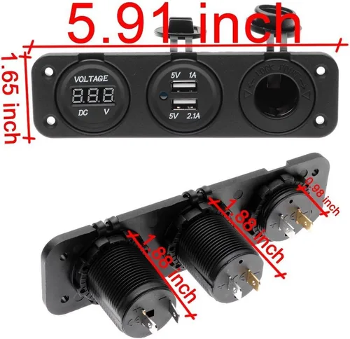 Miniatura 6 de interruptores basculantes para camiones y autos, interruptor LED, 3 pines, control de apagado/encendido, 12V (luz azul)