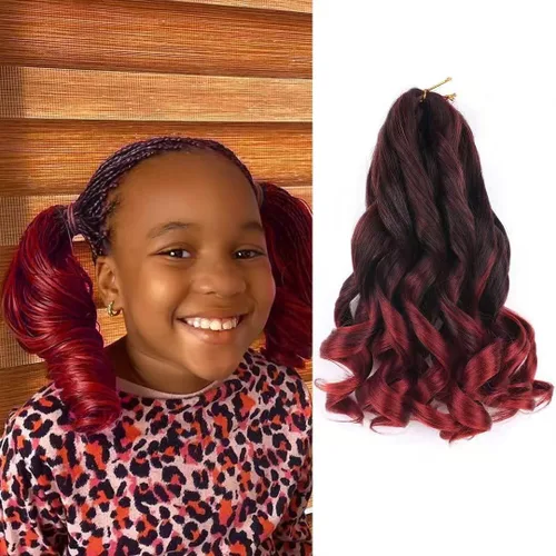 Miniatura 61 de Cabello rizado francés trenzado de 10 pulgadas, color 4, cabello rizado preestirado, 8 paquetes de trenzas de ganchillo de rizo francés para trenzas