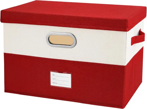 Miniatura 28 de Papeleras grandes plegables de tela de lino, con tapa y asas extraíbles, organizador de cajas de almacenamiento lavables, cubos con cubierta