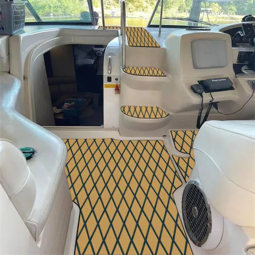 Miniatura 71 de Suelo de Barco de Espuma EVA Cubierta Marina Antideslizante Autoadhesivo para Lancha Motora Barco de Pesca RV Yate Kayak Piscina gris oscuro y azul.