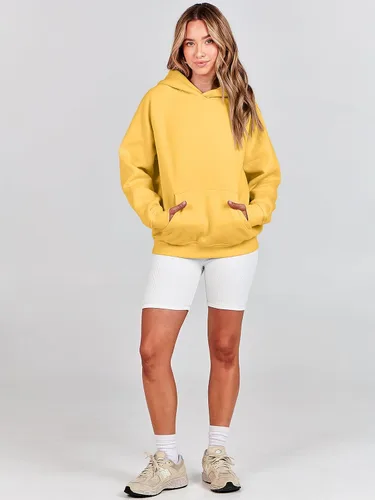 Miniatura 96 de ANRABESS - Sudaderas con capucha para mujer, sobre talla, de vellón de manga larga, modelo de 2024, para otoño