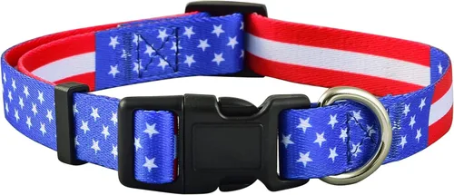 Miniatura 3 de Collar para perro con bandera estadounidense con pajarita, 4 de julio, para perros grandes, medianos y pequeños