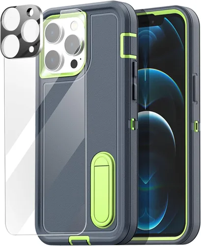 Miniatura 16 de AICase Funda para iPhone 12 Pro Max (6.7"), resistente protección contra caídas, cuerpo completo, a prueba de golpes, a prueba de polvo, protección