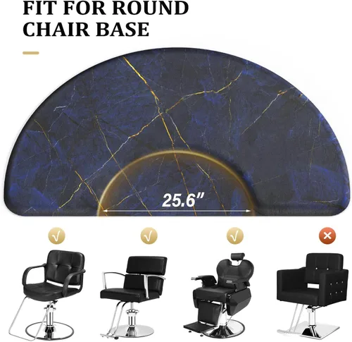 Miniatura 2 de OmySalon Alfombrilla antifatiga de salón de 3 x 5 x 5/8 pulgadas para peluquería de pie, piso de peluquería mate debajo de la silla de peinado