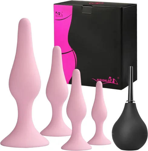 Miniatura 10 de Hisionlee? Juguete sexual 4 unidades. Juego de tapones anales de silicona médica Sensuality Sex Dolls, Hision10002, no, Negro, 4