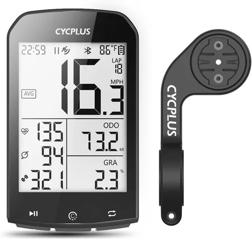 Miniatura 10 de CYCPLUS Computadora GPS inalámbrica para bicicleta, computadora de ciclismo GPS con Bluetooth/ANT+, velocímetro de bicicleta con pantalla LCD de 2.9