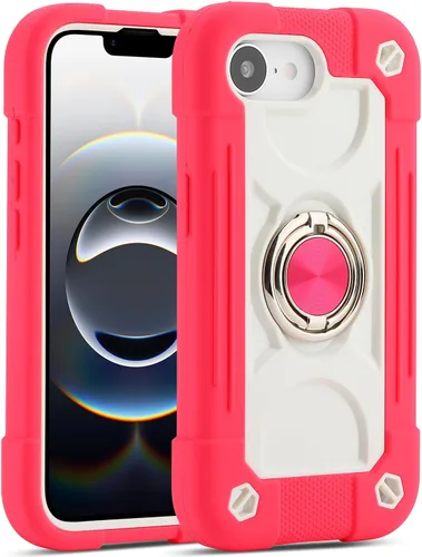 Miniatura 137 de MARKILL Funda compatible con iPhone 15 de 6.1 pulgadas con soporte integrado, [grado militar resistente de cuerpo completo] protección contra Rosa