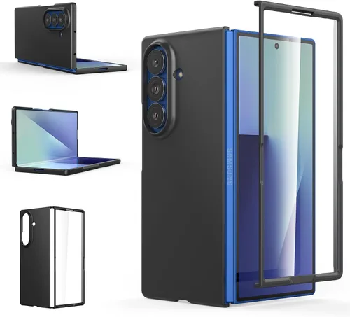 Miniatura 15 de Foluu Funda Slim Fit para Samsung Galaxy Z Fold 5, con protector de pantalla frontal integrado, cubierta protectora de PC mate ultradelgada