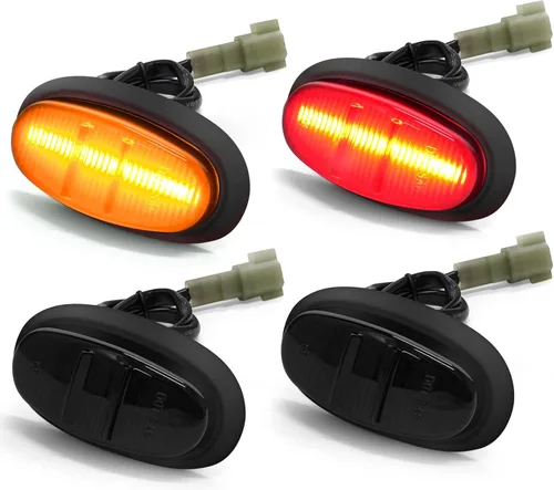 Miniatura 9 de Luces LED de posición laterales compatibles con Ford F350 F450 F550 Super Duty 1999-2010, para parachoques, guardabarros y cama doble, lentes