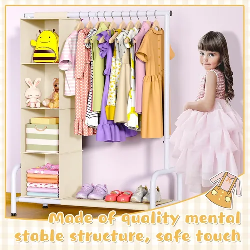 Miniatura 6 de Univivi Perchero para Ropa de Niños con Organizador Colgante, Almacenamiento de Vestidor Infantil para Colgar Ropa, Armario Guardarropa para Niños