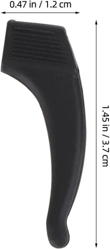 Miniatura 2 de Kit de 10 pares de ganchos de silicona antideslizante para gafas, funda antideslizante para gafas, juego de patas de silicona negra para un ajuste