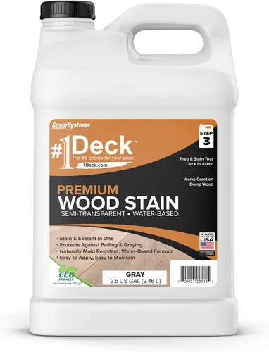 Miniatura 9 de # 1 Deck Premium - Tinte de madera semitransparente para tarimas de terraza, vallas y revestimientos Natural