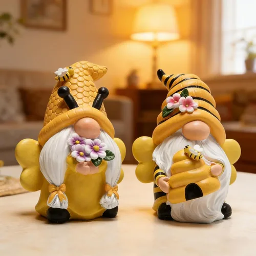 Miniatura 2 de Hodao Decoraciones de gnomos de jardín de primavera, gnomos de abeja de miel, decoración del Día Mundial de las Abejas, Regalos - Figura de enano