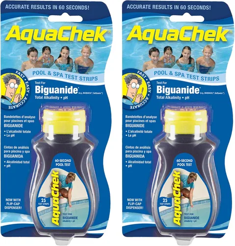 Miniatura 2 de AquaChek 561625A Tira de prueba de biguanida azul para piscinas, color negro