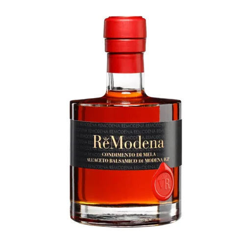 ReModena - Vinagre balsámico de manzana italiana, orgánico, botella de 8.45 onzas, balsámico gourmet con jugo de manzana orgánico y vinagre, sabor