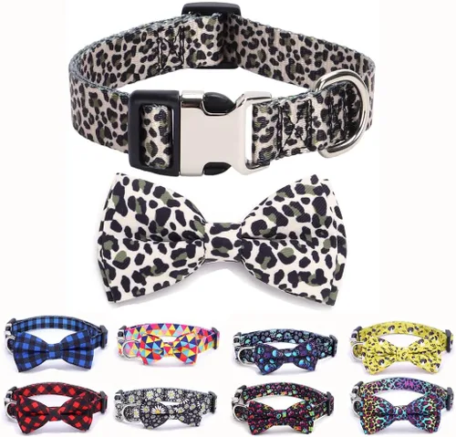 Miniatura 27 de Lindo collar para perros XS, pequeños, medianos y grandes, collar de nailon suave para mascotas, con estampado 3D multicolor, collares ajustables 5