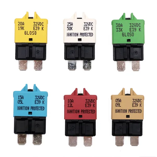 Miniatura 12 de E37 Auto (T1) Fusibles de disyuntor de reinicio automático de perfil bajo ATC/ATO - 12V DC 5A 10A 15A 20A 25A 30A (Paquete de 6 piezas mixtas)