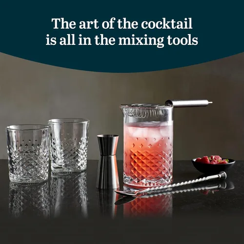 Miniatura 2 de Libbey Carats - Juego de mezcla de utensilios de bar de cóctel, vaso de mezcla profesional grande de 25.5 onzas con kit de accesorios para camarero