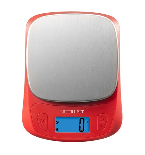 NUTRI FIT Báscula digital ultradelgada para cocina, 0.03 oz (1 g), medida de incremento en lb oz ml, peso de alta precisión en gramos y onzas para