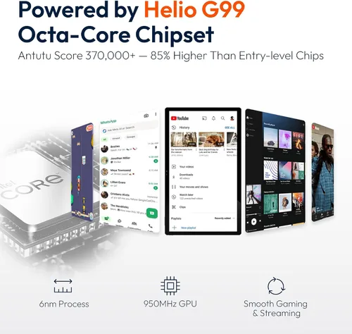 Miniatura 3 de MESWAO Tablet grande Android 14 de 15.6 pulgadas 2025, pantalla FHD IPS, Helio G99 Octa-Core, 8 GB de RAM 256 GB ROM expandible 1 TB, altavoces