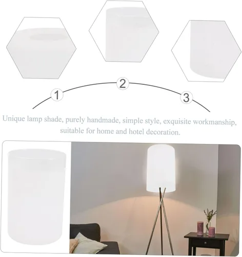 Miniatura 7 de Pantalla de cristal esmerilado Cilindro de luz colgante Cubierta de lámpara moderna