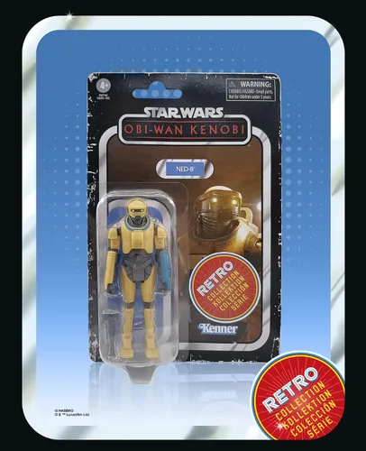 Miniatura 2 de STAR WARS Retro Collection NED-8 - Figura de acción coleccionable de OBI-Wan Kenobi de 3.75 pulgadas, juguetes para niños de 4 años en adelante