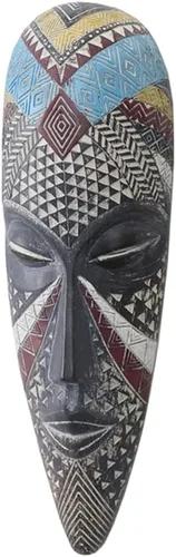 Miniatura 8 de OTARTU Escultura de busto de pared de elefante africano de 11 pulgadas de alto, tallada, cabeza de elefante noble para colgar, decoración de pared
