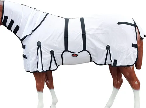 Miniatura 113 de HILASON Hoja de mosca de caballo con protección UV, malla transpirable, mosquito, primavera, alfombra de caballo de verano, alfombra de mosca